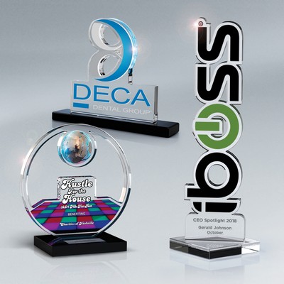 Laser-Cut Lucite Contour 1/2" Thick Up To 33 Sq In